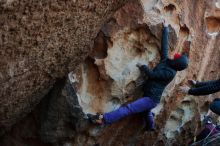 Bouldering in Hueco Tanks on 12/29/2019 with Blue Lizard Climbing and Yoga

Filename: SRM_20191229_1138060.jpg
Aperture: f/5.0
Shutter Speed: 1/250
Body: Canon EOS-1D Mark II
Lens: Canon EF 50mm f/1.8 II