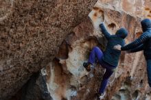 Bouldering in Hueco Tanks on 12/29/2019 with Blue Lizard Climbing and Yoga

Filename: SRM_20191229_1138250.jpg
Aperture: f/5.0
Shutter Speed: 1/250
Body: Canon EOS-1D Mark II
Lens: Canon EF 50mm f/1.8 II