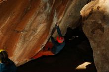 Bouldering in Hueco Tanks on 12/29/2019 with Blue Lizard Climbing and Yoga

Filename: SRM_20191229_1149040.jpg
Aperture: f/8.0
Shutter Speed: 1/250
Body: Canon EOS-1D Mark II
Lens: Canon EF 50mm f/1.8 II