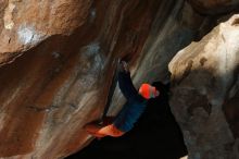 Bouldering in Hueco Tanks on 12/29/2019 with Blue Lizard Climbing and Yoga

Filename: SRM_20191229_1149150.jpg
Aperture: f/8.0
Shutter Speed: 1/250
Body: Canon EOS-1D Mark II
Lens: Canon EF 50mm f/1.8 II