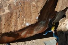 Bouldering in Hueco Tanks on 12/29/2019 with Blue Lizard Climbing and Yoga

Filename: SRM_20191229_1153310.jpg
Aperture: f/8.0
Shutter Speed: 1/250
Body: Canon EOS-1D Mark II
Lens: Canon EF 50mm f/1.8 II