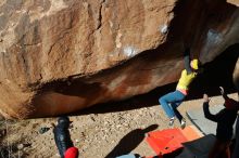 Bouldering in Hueco Tanks on 12/29/2019 with Blue Lizard Climbing and Yoga

Filename: SRM_20191229_1153420.jpg
Aperture: f/8.0
Shutter Speed: 1/250
Body: Canon EOS-1D Mark II
Lens: Canon EF 50mm f/1.8 II