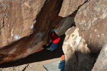 Bouldering in Hueco Tanks on 12/29/2019 with Blue Lizard Climbing and Yoga

Filename: SRM_20191229_1156340.jpg
Aperture: f/5.6
Shutter Speed: 1/250
Body: Canon EOS-1D Mark II
Lens: Canon EF 50mm f/1.8 II