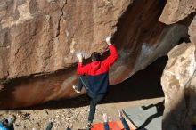 Bouldering in Hueco Tanks on 12/29/2019 with Blue Lizard Climbing and Yoga

Filename: SRM_20191229_1157150.jpg
Aperture: f/5.6
Shutter Speed: 1/250
Body: Canon EOS-1D Mark II
Lens: Canon EF 50mm f/1.8 II