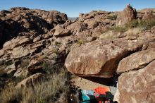 Bouldering in Hueco Tanks on 12/29/2019 with Blue Lizard Climbing and Yoga

Filename: SRM_20191229_1239540.jpg
Aperture: f/8.0
Shutter Speed: 1/250
Body: Canon EOS-1D Mark II
Lens: Canon EF 16-35mm f/2.8 L