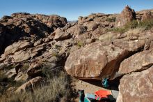 Bouldering in Hueco Tanks on 12/29/2019 with Blue Lizard Climbing and Yoga

Filename: SRM_20191229_1249090.jpg
Aperture: f/8.0
Shutter Speed: 1/250
Body: Canon EOS-1D Mark II
Lens: Canon EF 16-35mm f/2.8 L