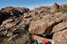 Bouldering in Hueco Tanks on 12/29/2019 with Blue Lizard Climbing and Yoga

Filename: SRM_20191229_1249160.jpg
Aperture: f/8.0
Shutter Speed: 1/250
Body: Canon EOS-1D Mark II
Lens: Canon EF 16-35mm f/2.8 L