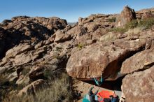 Bouldering in Hueco Tanks on 12/29/2019 with Blue Lizard Climbing and Yoga

Filename: SRM_20191229_1249280.jpg
Aperture: f/8.0
Shutter Speed: 1/250
Body: Canon EOS-1D Mark II
Lens: Canon EF 16-35mm f/2.8 L