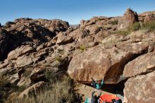 Bouldering in Hueco Tanks on 12/29/2019 with Blue Lizard Climbing and Yoga

Filename: SRM_20191229_1249340.jpg
Aperture: f/8.0
Shutter Speed: 1/250
Body: Canon EOS-1D Mark II
Lens: Canon EF 16-35mm f/2.8 L