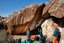 Bouldering in Hueco Tanks on 12/29/2019 with Blue Lizard Climbing and Yoga

Filename: SRM_20191229_1308160.jpg
Aperture: f/8.0
Shutter Speed: 1/250
Body: Canon EOS-1D Mark II
Lens: Canon EF 16-35mm f/2.8 L