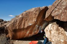 Bouldering in Hueco Tanks on 12/29/2019 with Blue Lizard Climbing and Yoga

Filename: SRM_20191229_1312150.jpg
Aperture: f/8.0
Shutter Speed: 1/250
Body: Canon EOS-1D Mark II
Lens: Canon EF 16-35mm f/2.8 L