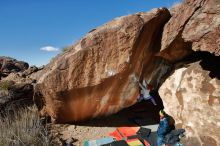 Bouldering in Hueco Tanks on 12/29/2019 with Blue Lizard Climbing and Yoga

Filename: SRM_20191229_1312320.jpg
Aperture: f/8.0
Shutter Speed: 1/250
Body: Canon EOS-1D Mark II
Lens: Canon EF 16-35mm f/2.8 L