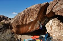 Bouldering in Hueco Tanks on 12/29/2019 with Blue Lizard Climbing and Yoga

Filename: SRM_20191229_1312390.jpg
Aperture: f/8.0
Shutter Speed: 1/250
Body: Canon EOS-1D Mark II
Lens: Canon EF 16-35mm f/2.8 L