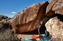 Bouldering in Hueco Tanks on 12/29/2019 with Blue Lizard Climbing and Yoga

Filename: SRM_20191229_1312450.jpg
Aperture: f/8.0
Shutter Speed: 1/250
Body: Canon EOS-1D Mark II
Lens: Canon EF 16-35mm f/2.8 L