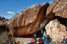 Bouldering in Hueco Tanks on 12/29/2019 with Blue Lizard Climbing and Yoga

Filename: SRM_20191229_1313580.jpg
Aperture: f/8.0
Shutter Speed: 1/250
Body: Canon EOS-1D Mark II
Lens: Canon EF 16-35mm f/2.8 L