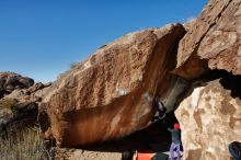 Bouldering in Hueco Tanks on 12/29/2019 with Blue Lizard Climbing and Yoga

Filename: SRM_20191229_1320360.jpg
Aperture: f/8.0
Shutter Speed: 1/250
Body: Canon EOS-1D Mark II
Lens: Canon EF 16-35mm f/2.8 L