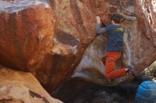 Bouldering in Hueco Tanks on 12/29/2019 with Blue Lizard Climbing and Yoga

Filename: SRM_20191229_1348030.jpg
Aperture: f/4.5
Shutter Speed: 1/320
Body: Canon EOS-1D Mark II
Lens: Canon EF 50mm f/1.8 II