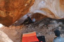 Bouldering in Hueco Tanks on 12/29/2019 with Blue Lizard Climbing and Yoga

Filename: SRM_20191229_1350480.jpg
Aperture: f/2.8
Shutter Speed: 1/320
Body: Canon EOS-1D Mark II
Lens: Canon EF 50mm f/1.8 II