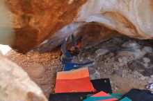 Bouldering in Hueco Tanks on 12/29/2019 with Blue Lizard Climbing and Yoga

Filename: SRM_20191229_1355050.jpg
Aperture: f/2.8
Shutter Speed: 1/320
Body: Canon EOS-1D Mark II
Lens: Canon EF 50mm f/1.8 II