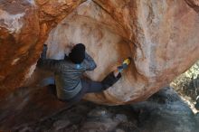 Bouldering in Hueco Tanks on 12/29/2019 with Blue Lizard Climbing and Yoga

Filename: SRM_20191229_1356290.jpg
Aperture: f/4.0
Shutter Speed: 1/320
Body: Canon EOS-1D Mark II
Lens: Canon EF 50mm f/1.8 II