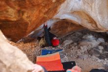 Bouldering in Hueco Tanks on 12/29/2019 with Blue Lizard Climbing and Yoga

Filename: SRM_20191229_1357120.jpg
Aperture: f/2.8
Shutter Speed: 1/320
Body: Canon EOS-1D Mark II
Lens: Canon EF 50mm f/1.8 II