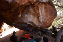 Bouldering in Hueco Tanks on 12/29/2019 with Blue Lizard Climbing and Yoga

Filename: SRM_20191229_1407090.jpg
Aperture: f/4.5
Shutter Speed: 1/320
Body: Canon EOS-1D Mark II
Lens: Canon EF 16-35mm f/2.8 L