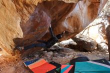 Bouldering in Hueco Tanks on 12/29/2019 with Blue Lizard Climbing and Yoga

Filename: SRM_20191229_1410510.jpg
Aperture: f/3.5
Shutter Speed: 1/250
Body: Canon EOS-1D Mark II
Lens: Canon EF 16-35mm f/2.8 L