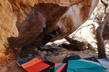 Bouldering in Hueco Tanks on 12/29/2019 with Blue Lizard Climbing and Yoga

Filename: SRM_20191229_1410530.jpg
Aperture: f/4.5
Shutter Speed: 1/250
Body: Canon EOS-1D Mark II
Lens: Canon EF 16-35mm f/2.8 L