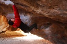 Bouldering in Hueco Tanks on 12/29/2019 with Blue Lizard Climbing and Yoga

Filename: SRM_20191229_1432210.jpg
Aperture: f/3.2
Shutter Speed: 1/250
Body: Canon EOS-1D Mark II
Lens: Canon EF 16-35mm f/2.8 L