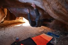 Bouldering in Hueco Tanks on 12/29/2019 with Blue Lizard Climbing and Yoga

Filename: SRM_20191229_1441020.jpg
Aperture: f/3.5
Shutter Speed: 1/250
Body: Canon EOS-1D Mark II
Lens: Canon EF 16-35mm f/2.8 L