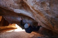 Bouldering in Hueco Tanks on 12/29/2019 with Blue Lizard Climbing and Yoga

Filename: SRM_20191229_1441320.jpg
Aperture: f/4.0
Shutter Speed: 1/250
Body: Canon EOS-1D Mark II
Lens: Canon EF 16-35mm f/2.8 L