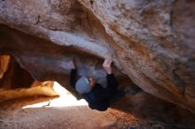 Bouldering in Hueco Tanks on 12/29/2019 with Blue Lizard Climbing and Yoga

Filename: SRM_20191229_1441321.jpg
Aperture: f/4.0
Shutter Speed: 1/250
Body: Canon EOS-1D Mark II
Lens: Canon EF 16-35mm f/2.8 L