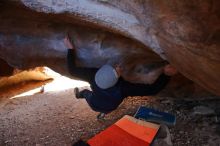 Bouldering in Hueco Tanks on 12/29/2019 with Blue Lizard Climbing and Yoga

Filename: SRM_20191229_1443300.jpg
Aperture: f/4.0
Shutter Speed: 1/250
Body: Canon EOS-1D Mark II
Lens: Canon EF 16-35mm f/2.8 L