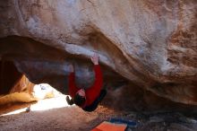 Bouldering in Hueco Tanks on 12/29/2019 with Blue Lizard Climbing and Yoga

Filename: SRM_20191229_1445130.jpg
Aperture: f/4.5
Shutter Speed: 1/250
Body: Canon EOS-1D Mark II
Lens: Canon EF 16-35mm f/2.8 L