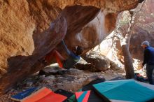 Bouldering in Hueco Tanks on 12/29/2019 with Blue Lizard Climbing and Yoga

Filename: SRM_20191229_1447520.jpg
Aperture: f/3.5
Shutter Speed: 1/250
Body: Canon EOS-1D Mark II
Lens: Canon EF 16-35mm f/2.8 L