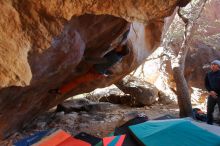 Bouldering in Hueco Tanks on 12/29/2019 with Blue Lizard Climbing and Yoga

Filename: SRM_20191229_1448040.jpg
Aperture: f/3.5
Shutter Speed: 1/250
Body: Canon EOS-1D Mark II
Lens: Canon EF 16-35mm f/2.8 L