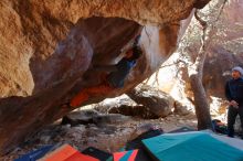 Bouldering in Hueco Tanks on 12/29/2019 with Blue Lizard Climbing and Yoga

Filename: SRM_20191229_1448041.jpg
Aperture: f/3.5
Shutter Speed: 1/250
Body: Canon EOS-1D Mark II
Lens: Canon EF 16-35mm f/2.8 L