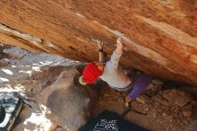 Bouldering in Hueco Tanks on 12/29/2019 with Blue Lizard Climbing and Yoga

Filename: SRM_20191229_1529540.jpg
Aperture: f/4.5
Shutter Speed: 1/320
Body: Canon EOS-1D Mark II
Lens: Canon EF 50mm f/1.8 II