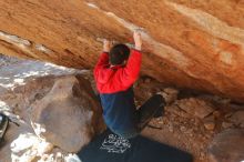 Bouldering in Hueco Tanks on 12/29/2019 with Blue Lizard Climbing and Yoga

Filename: SRM_20191229_1532550.jpg
Aperture: f/3.5
Shutter Speed: 1/400
Body: Canon EOS-1D Mark II
Lens: Canon EF 50mm f/1.8 II