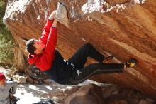 Bouldering in Hueco Tanks on 12/29/2019 with Blue Lizard Climbing and Yoga

Filename: SRM_20191229_1533180.jpg
Aperture: f/4.5
Shutter Speed: 1/400
Body: Canon EOS-1D Mark II
Lens: Canon EF 50mm f/1.8 II