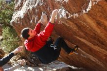 Bouldering in Hueco Tanks on 12/29/2019 with Blue Lizard Climbing and Yoga

Filename: SRM_20191229_1533340.jpg
Aperture: f/5.6
Shutter Speed: 1/400
Body: Canon EOS-1D Mark II
Lens: Canon EF 50mm f/1.8 II