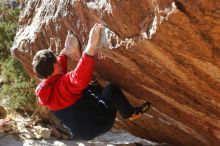 Bouldering in Hueco Tanks on 12/29/2019 with Blue Lizard Climbing and Yoga

Filename: SRM_20191229_1533380.jpg
Aperture: f/5.0
Shutter Speed: 1/400
Body: Canon EOS-1D Mark II
Lens: Canon EF 50mm f/1.8 II