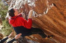 Bouldering in Hueco Tanks on 12/29/2019 with Blue Lizard Climbing and Yoga

Filename: SRM_20191229_1533430.jpg
Aperture: f/5.0
Shutter Speed: 1/400
Body: Canon EOS-1D Mark II
Lens: Canon EF 50mm f/1.8 II