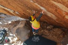 Bouldering in Hueco Tanks on 12/29/2019 with Blue Lizard Climbing and Yoga

Filename: SRM_20191229_1541440.jpg
Aperture: f/4.0
Shutter Speed: 1/400
Body: Canon EOS-1D Mark II
Lens: Canon EF 50mm f/1.8 II