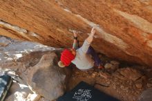 Bouldering in Hueco Tanks on 12/29/2019 with Blue Lizard Climbing and Yoga

Filename: SRM_20191229_1542560.jpg
Aperture: f/4.0
Shutter Speed: 1/400
Body: Canon EOS-1D Mark II
Lens: Canon EF 50mm f/1.8 II