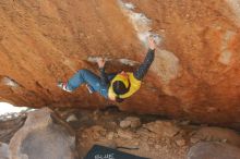 Bouldering in Hueco Tanks on 12/29/2019 with Blue Lizard Climbing and Yoga

Filename: SRM_20191229_1546000.jpg
Aperture: f/3.5
Shutter Speed: 1/400
Body: Canon EOS-1D Mark II
Lens: Canon EF 50mm f/1.8 II