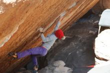 Bouldering in Hueco Tanks on 12/29/2019 with Blue Lizard Climbing and Yoga

Filename: SRM_20191229_1548100.jpg
Aperture: f/4.5
Shutter Speed: 1/320
Body: Canon EOS-1D Mark II
Lens: Canon EF 50mm f/1.8 II