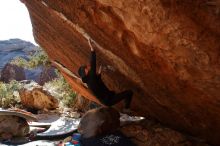 Bouldering in Hueco Tanks on 12/29/2019 with Blue Lizard Climbing and Yoga

Filename: SRM_20191229_1556510.jpg
Aperture: f/5.6
Shutter Speed: 1/320
Body: Canon EOS-1D Mark II
Lens: Canon EF 16-35mm f/2.8 L