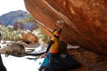 Bouldering in Hueco Tanks on 12/29/2019 with Blue Lizard Climbing and Yoga

Filename: SRM_20191229_1557310.jpg
Aperture: f/5.0
Shutter Speed: 1/320
Body: Canon EOS-1D Mark II
Lens: Canon EF 16-35mm f/2.8 L