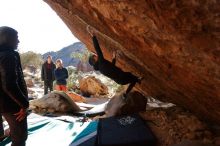 Bouldering in Hueco Tanks on 12/29/2019 with Blue Lizard Climbing and Yoga

Filename: SRM_20191229_1559560.jpg
Aperture: f/5.0
Shutter Speed: 1/320
Body: Canon EOS-1D Mark II
Lens: Canon EF 16-35mm f/2.8 L